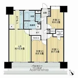 D’クラディア本町【8階】の間取り