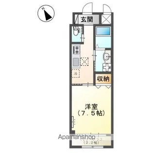 ユウアイグランデ荒川沖【1階】の間取り