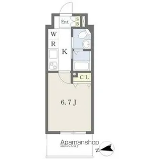 MARKS西田辺町【504号室】の間取り