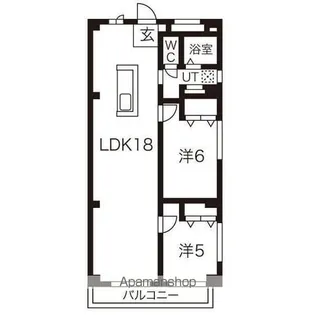 レジデンス西あじま【1階】の間取り