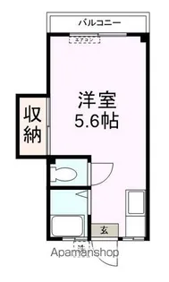 コーポヒラキ工学部 A棟【206号室】の間取り