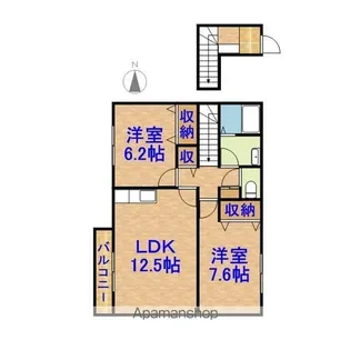 ラヴァーズペット【2階】の間取り