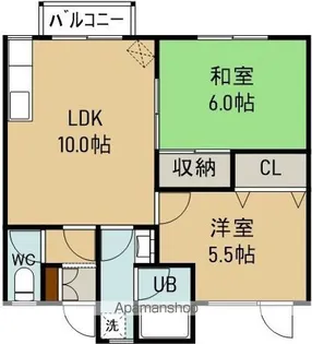 TWIN PALACEB【202号室】の間取り