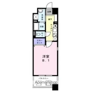 1Kの間取り画像