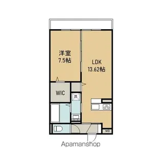 1LDKの間取り画像