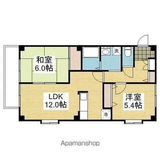 フォブール三笠B【2階】の間取り