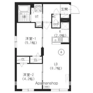 セフィーロ新札幌【1階】の間取り