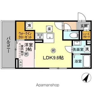 トリシア博多麦野 壱番館【1階】の間取り
