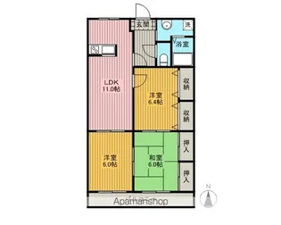 ハロー・21B【102号室】の間取り