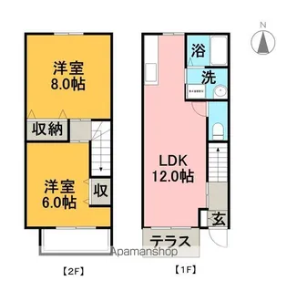 メゾンウッド冨貴【E号室】の間取り