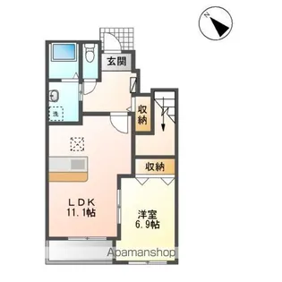 メゾン・アンソレイユ【1階】の間取り