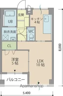 ウィステリア櫻小路【405号室】の間取り