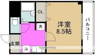 アプローズ堂島【4階】の間取り