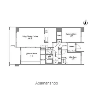 テレパレス西千葉【6階】の間取り