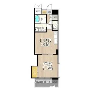 マスターズレジデンス道頓堀Ⅲ【7階】の間取り