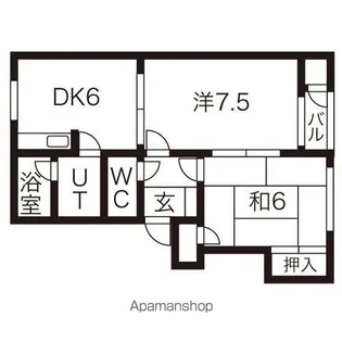 ヴェルディA【1階】の間取り