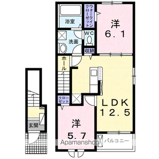 ピューピル【2階】の間取り