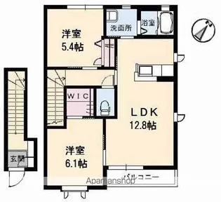 シャルマンラフォーレB棟【2階】の間取り