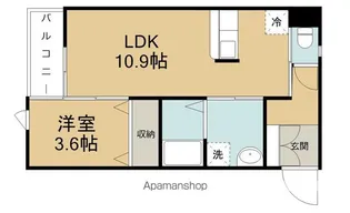 ミモザ館【106号室】の間取り