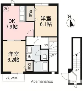 オーブリーAOKI【201号室】の間取り
