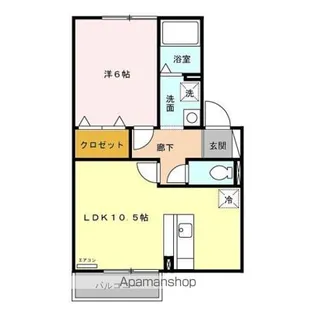 プランドールロッジ AB【2階】の間取り