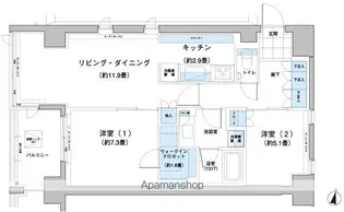 ガーデニエール砧レジデンス【3階】の間取り