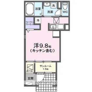 レジデンス KIDAーC【1階】の間取り