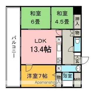 サンフラワー薬院【402号室】の間取り