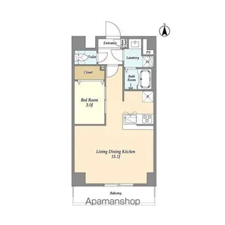 アルファコート谷在家【8階】の間取り