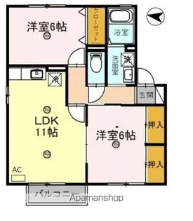 コーポはおりや A棟【2階】の間取り