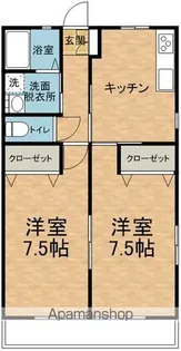 ファミールスクエア【A101号室】の間取り