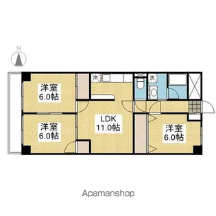 シャルマンコーポ土居【7階】の間取り