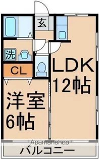 フラット 田中【1階】の間取り