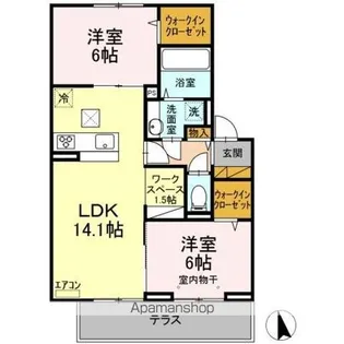 グリシーナ【1階】の間取り