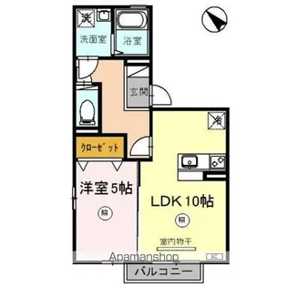 カーサ・ビアンカ【2階】の間取り