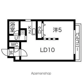 フォンテーヌ麻生【4階】の間取り