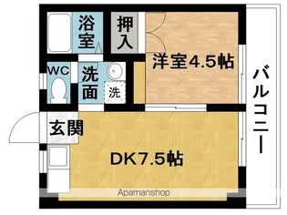 友伸アパート【2階】の間取り