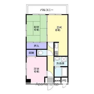 リバーサイド白鷺【506号室】の間取り