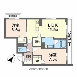 SHAMAISON AMBER026【401号室】の間取り