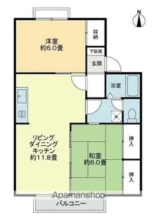フォブールアベリアB【2階】の間取り