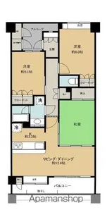 サーパス若里【703号室】の間取り