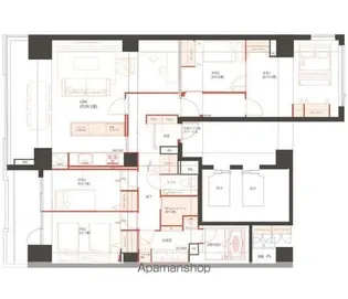 アマックス横浜【1401号室】の間取り