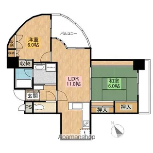 フェルザ住之江公園(旧住之江フタバビル)【10階】の間取り