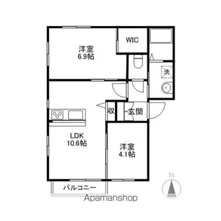 ベルヒルABCD【2階】の間取り