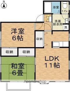 ジュネス杏花A【2階】の間取り