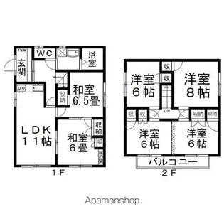 北海道北見市東陵町【一戸建】の間取り