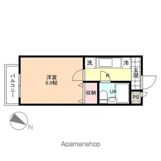 信開ドムス松川【312号室】の間取り