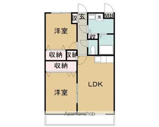 ラフィーネTAMAI Ⅱ【3階】の間取り