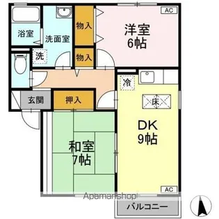 プラザS【1階】の間取り