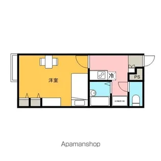 レオパレスラ・クレール【1階】の間取り